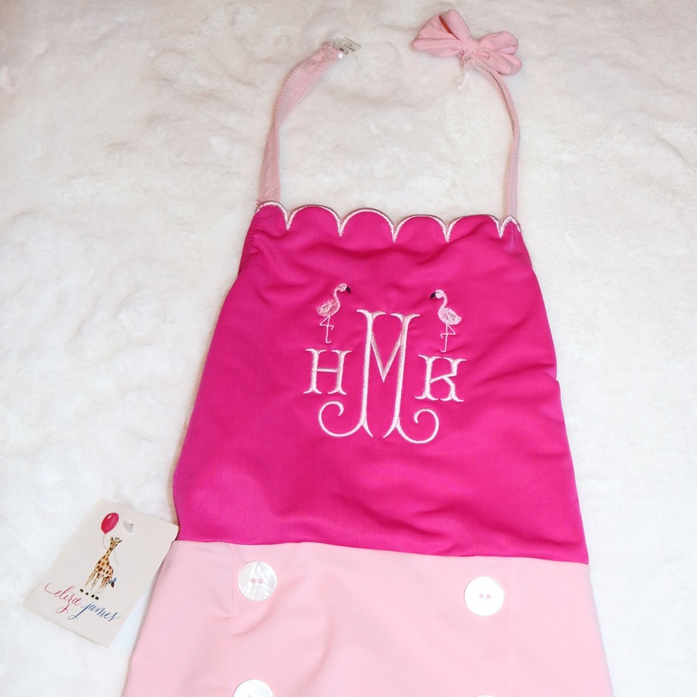 Eliza James monogrammed swimsuit